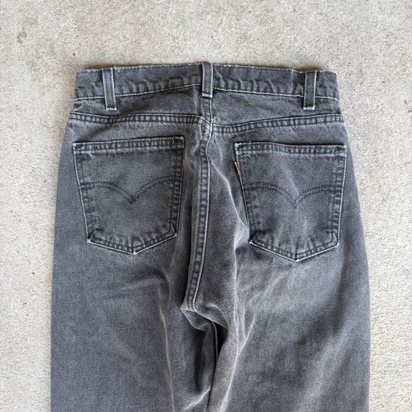 Vintage 90s Levis 505 Orange Tab Jeans Mens 30x34 Black Regular Fit Straight Leg - Picture 2 of 5